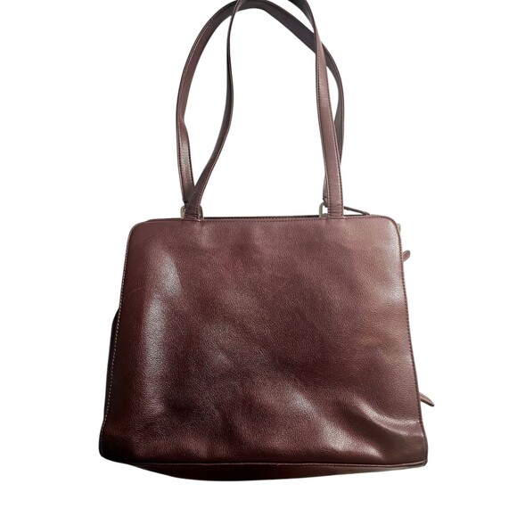 Vintage Liz Claiborne Purse Brown Lined Section Dividers  Shoulder Bag - Picture 2 of 9